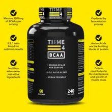 Load image into Gallery viewer, Time 4 Nutrition Time 4 BCAA x 240 Capsules
